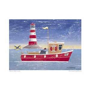  Martin Wiscombe   Boat and Lighthouse Canvas