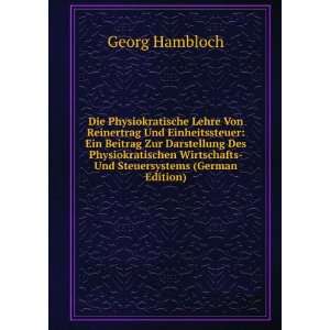   Wirtschafts  Und Steuersystems (German Edition) Georg Hambloch Books