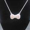 Free P&P jewelry Hello kitty Crystal bow jewelry necklace ring set 