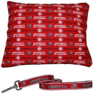  Alabama Crimson Tide Pillow Bed & Dog Lead