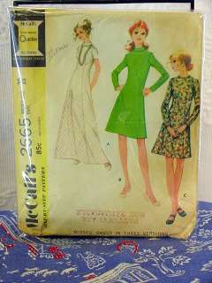 1970 McCalls dress pattern 2665 sz20 42 bust.All pieces and sewing 