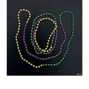  Tri Color Mardi Gras Beads