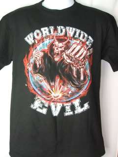 UNDERTAKER Worldwide Evil Retro WWE T shirt NEW  