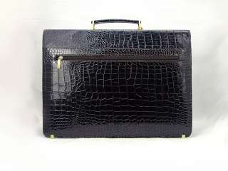 Mens fashion & classical leather handbag crocodile alligator head big 