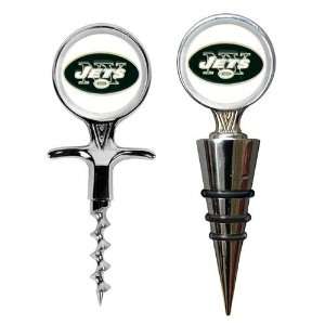   York Jets NFL Cork Screw and Wine Bottle Topper Set: Sports & Outdoors