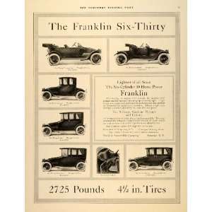  1914 Ad Franklin Six Thirty Limousine Sedan Car Antique 