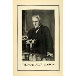  1914 Print Famous Inventor Scientist Thomas Alva Edison 