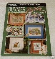 Arts 2967 Bunnies Galore ~ 50 Cross Stitch Patterns  