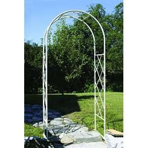  Achla Designs ARB 30 Lattice Arbor I White Patio, Lawn 