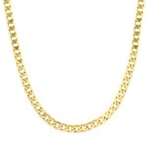  Mens 14k Yellow Gold 4.85mm Cuban Chain Necklace, 20 