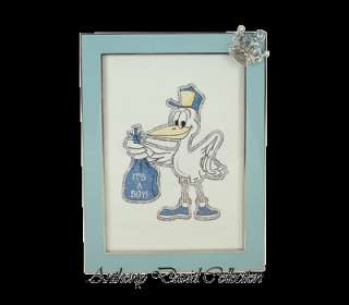 Enamel Picture Photo Frame w/ Swarovski Crystal   Blue  