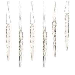  Package of 48 Miniature Clear Plastic Hanging Icicle 