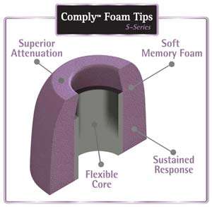  Comply S 400 Series Foam Tips (Blueberry, 3 Pairs, S/M/L 