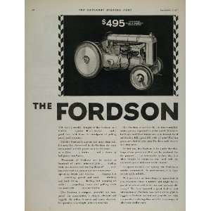   Print Vintage Ad Fordson Tractor Ford   Original Print Ad: Home