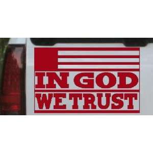 In God We Trust Christian Car Window Wall Laptop Decal Sticker    Red 