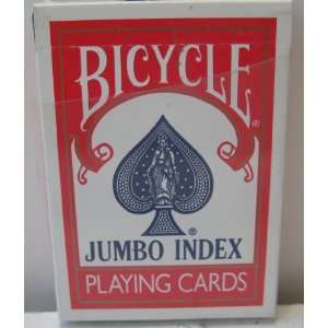  Poker Jumbo ( Index 88 ) Playing Cards   Red   Great for playing 