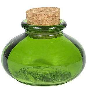  3.4oz Lime Green Glass Bean Jar, small: Everything Else