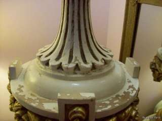 OMG! vintage shabby ITALIAN FLORENTINE lamp~carved ROSES~Barbola style 