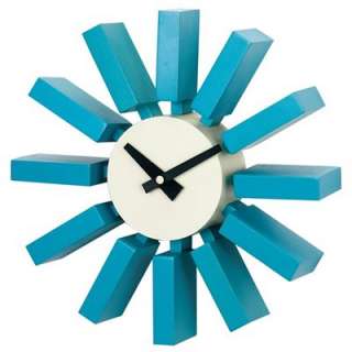 George Nelson wooden ATOMIC BLOCK Clock 50s 60s mod BL  