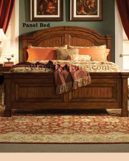   PANEL BED BEDROOM SET WOOD FURNITURE DRESSER MIRROR NIGHTSTAND  