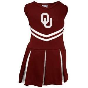  Oklahoma Sooners Youth Crimson Cheerleader Dress: Sports 