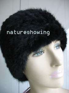 Wonderful Womens mink fur hat /cap(black)  