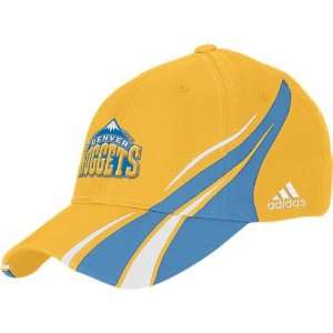  Reebok Denver Nuggets Gold Spiral Colorblock Hat Sports 