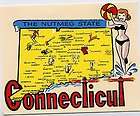 VINTAGE CONNECTICU​T NUTMEG STATE SEXY GIRL PIN UP TRAVE