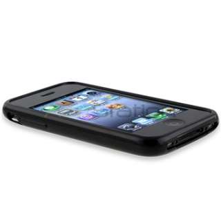 Black TPU Gel Case Cover+SP for Apple iPhone 3GS 3G  