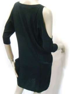 NWT BCBG Generation Cut Out Shoulder Black Knit Dress  