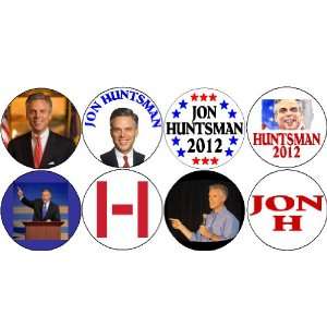 Set of 8 JON HUNTSMAN 1.25 Mini Pinback Buttons ~ President 2012