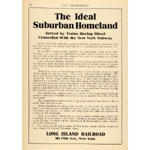 1909 Ad Long Island Railroad Trains Subway Brooklyn   Original Print 