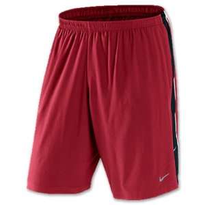 NIKE 9 Mens Running Shorts, Gym Red/Black/White/Reflective Silver
