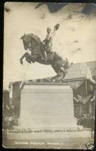 1910 Rare SOMERSET Ohio Postcard REAL PHOTO Monument  