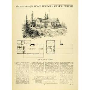  1929 Article Northwoods Summer Camp Architecture Layout 