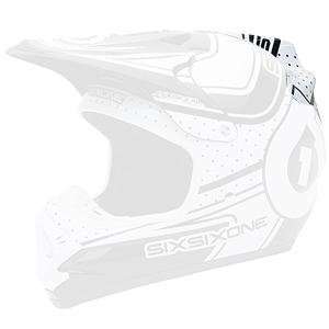    SixSixOne Fin for Flight II Helmet   White/Black Automotive