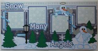 MOMZ   2 Premade 12x12 Snowman Scrapbook Pages by BABS  