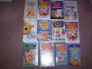 Winnie the Pooh VHS lot of 12  