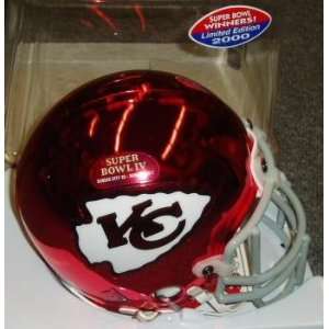 Kansas City Chiefs Riddell SB Chrome Mini Helmet:  Sports 