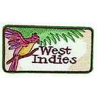 West Indies Travel Luggage Tag Embroidered IronOn Patch