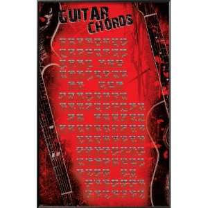  Guitar Chords 4 Lamina Framed Poster Print, 23x35: Home 