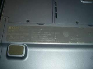 Sony VIAO 3 PCG 9L1L Windows XP 2.66ghz Pentium 4 w/ Power Supply 