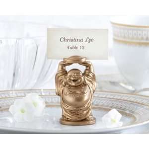 Baby Keepsake: Laughing Buddha Golden Buddha Place Card Photo Holder 
