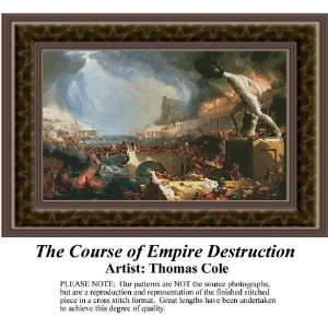 : The Course of Empire Destruction, Cross Stitch Pattern PDF Download 