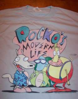 ROCKOS MODERN LIFE Nickelodeon T Shirt LARGE NEW  