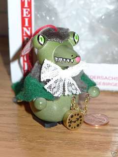 Steinbach Ornament Crocodile in Tux Pocket Watch German  