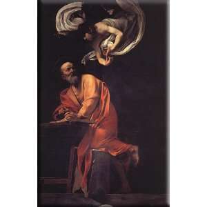   Saint Matthew 19x30 Streched Canvas Art by Caravaggio: Home & Kitchen