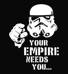 Star Wars Empire Stormtrooper Funny Die Cut Vinyl Decal  