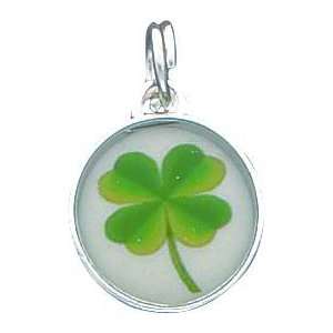  Sterling Silver Four Leaf Clover Charm: Office Products