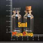 10 1000p Clear Glass Bottle Vial Cork 5ml Pyrex 184007